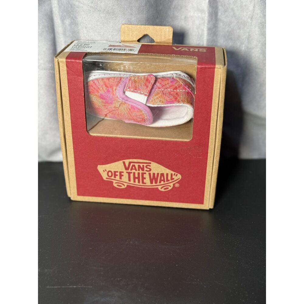 VANS Slip-On V Crib INFANT SIZE 2.0 Rose camo pink floral with box - Picture 1 of 2